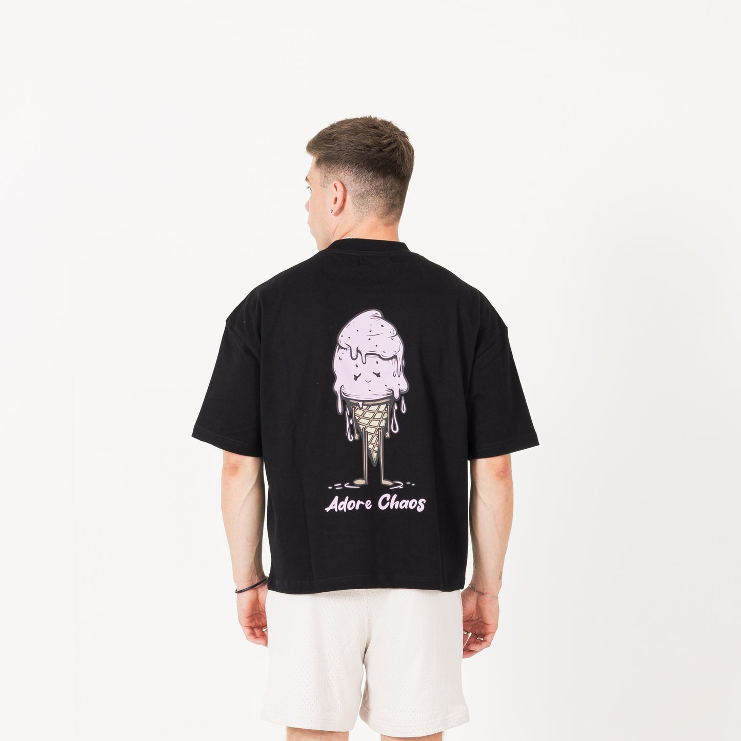 Ice Cream T-Shirt - Black / Pink