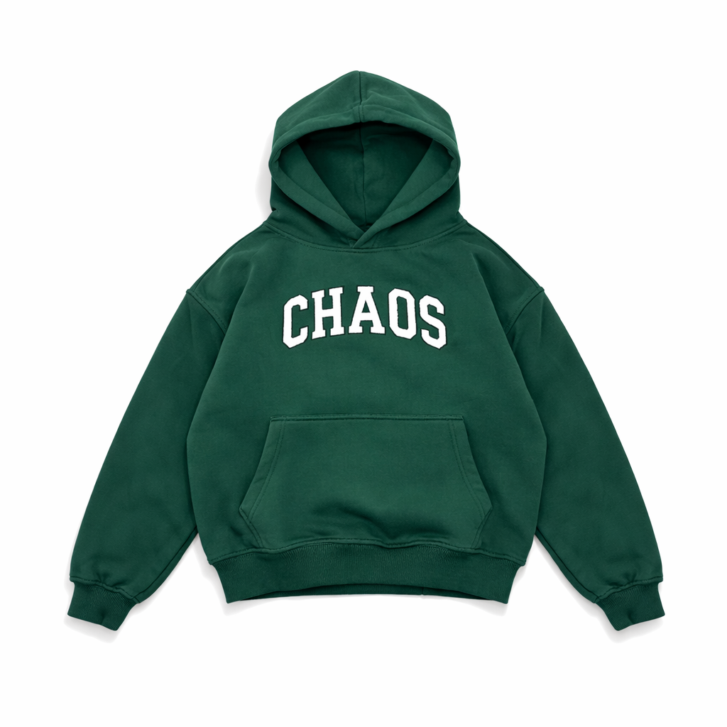 CHAOS Embroidered Hoodie - Green