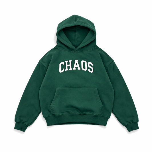CHAOS Embroidered Hoodie - Green