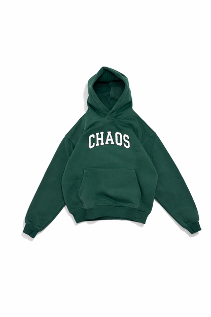 CHAOS Embroidered Hoodie - Green