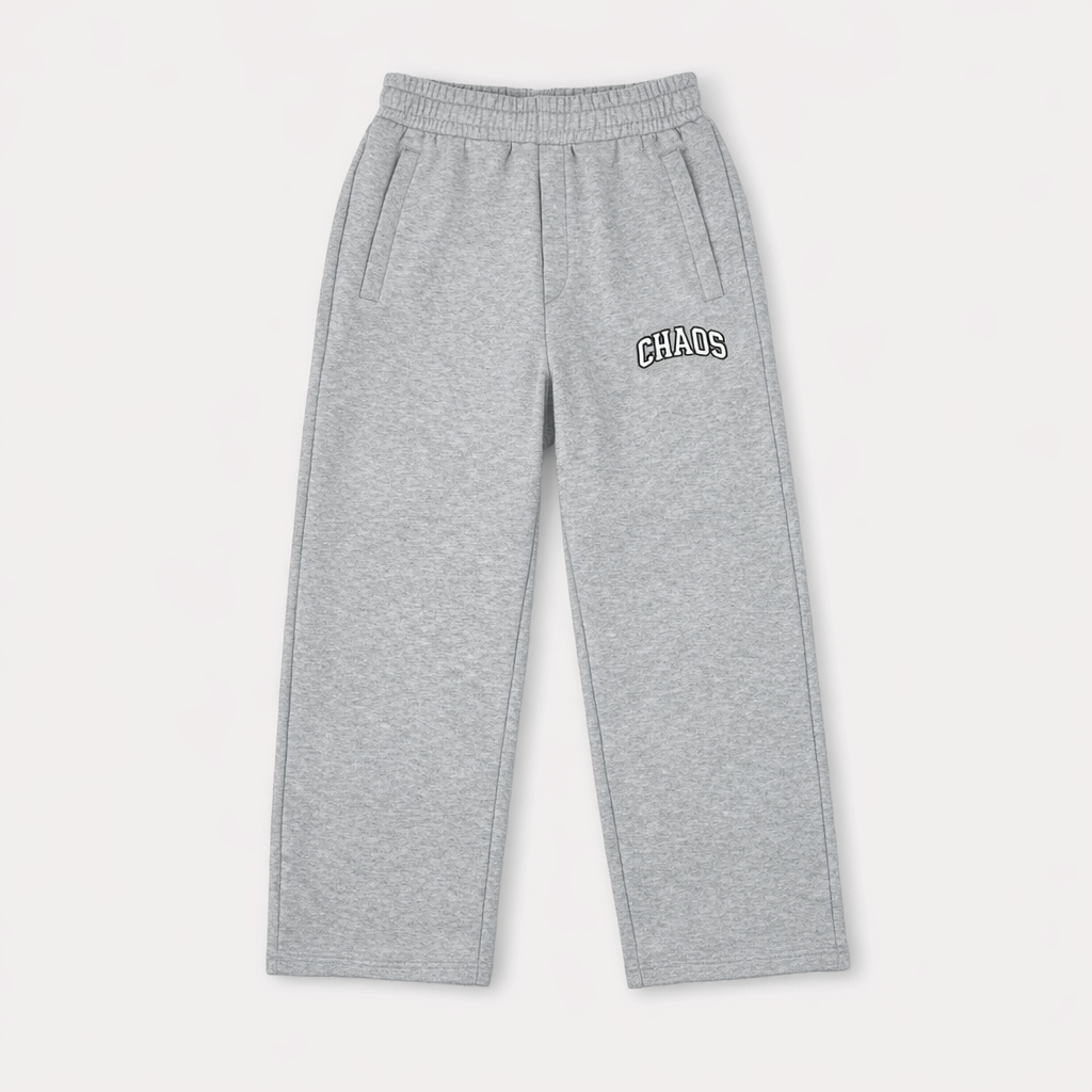 CHAOS Embroidered Sweatpants - Grey