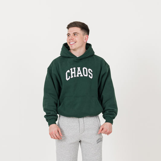 CHAOS Embroidered Hoodie - Green