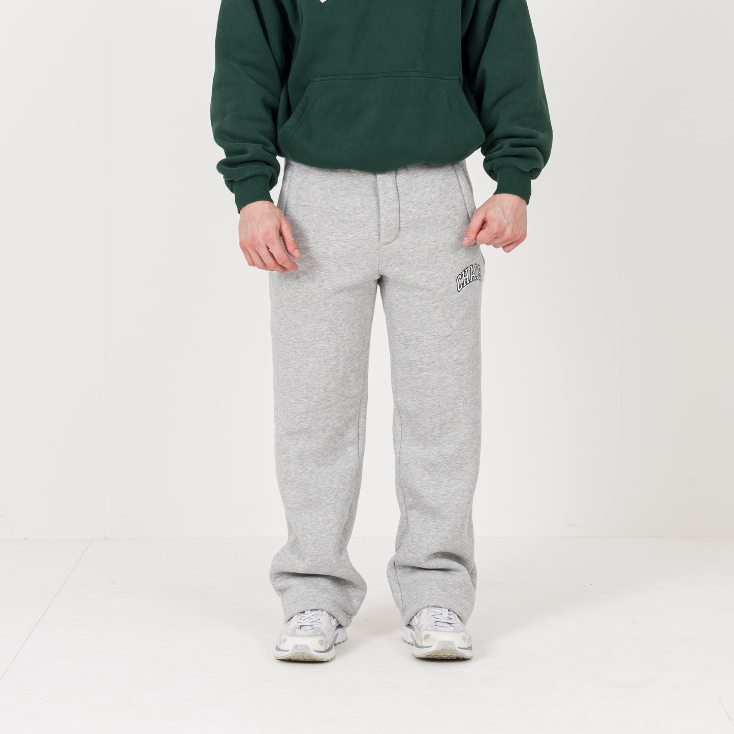 CHAOS Embroidered Sweatpants - Grey