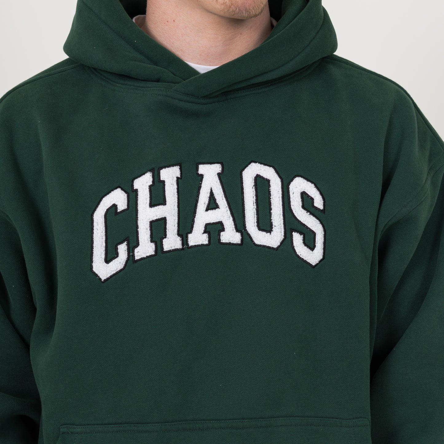 CHAOS Embroidered Hoodie - Green