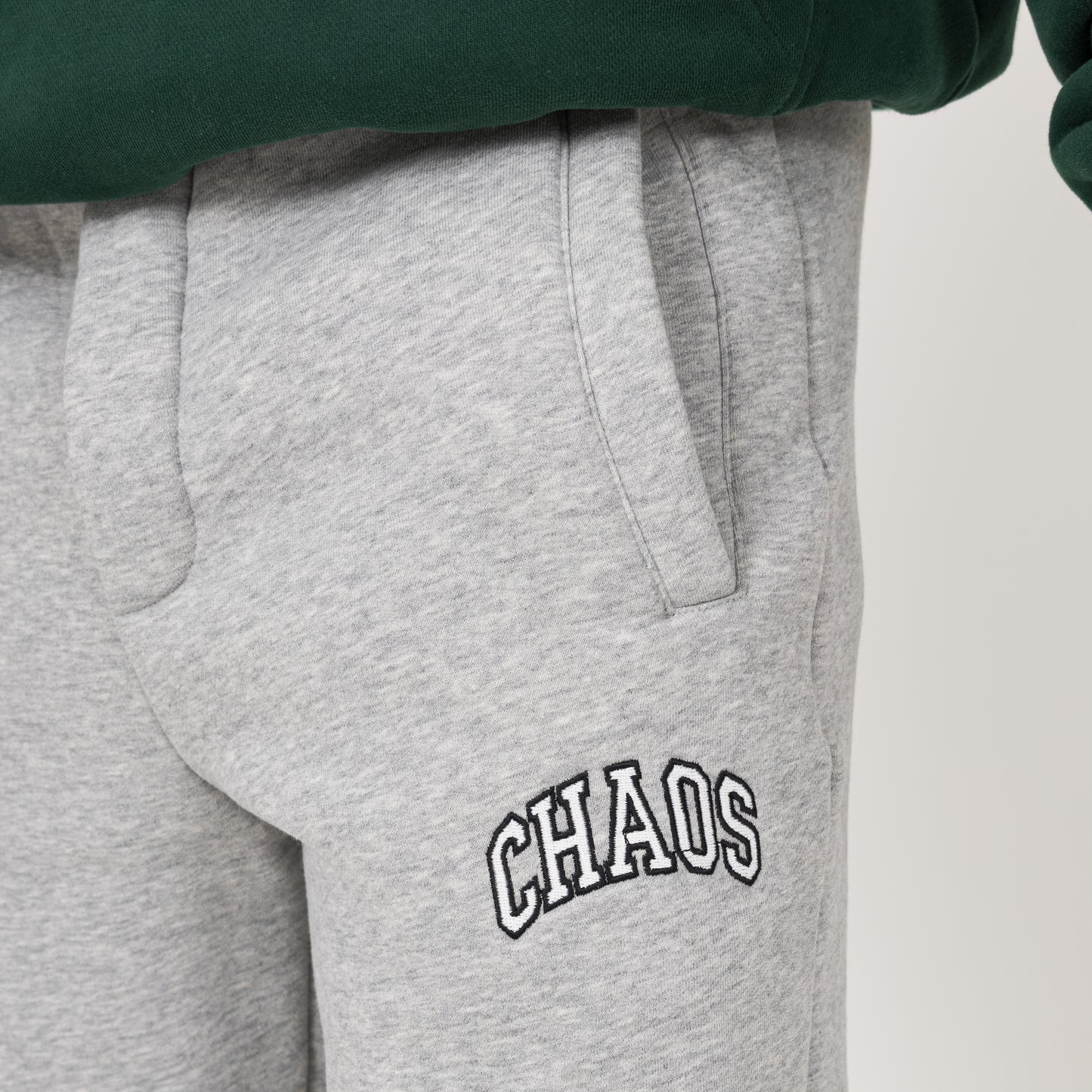 CHAOS Embroidered Sweatpants - Grey