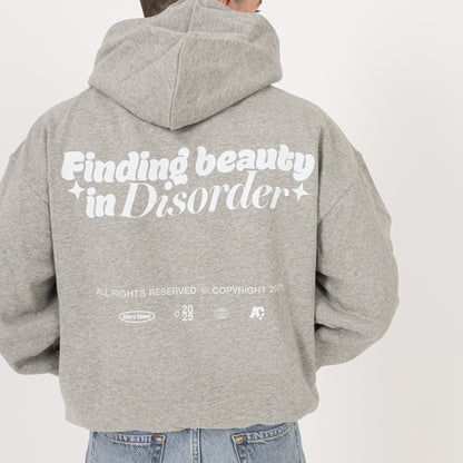 Finding Beauty In Disorder Hoodie - Marl Grey