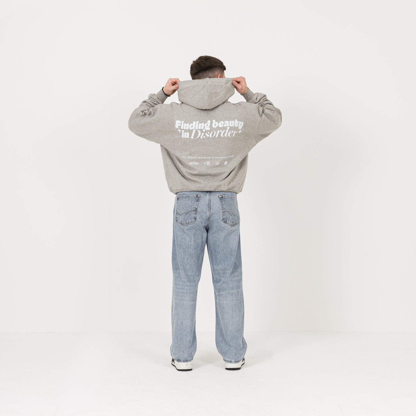 Finding Beauty In Disorder Hoodie - Marl Grey