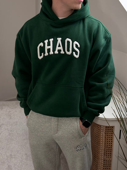 CHAOS Embroidered Hoodie - Green
