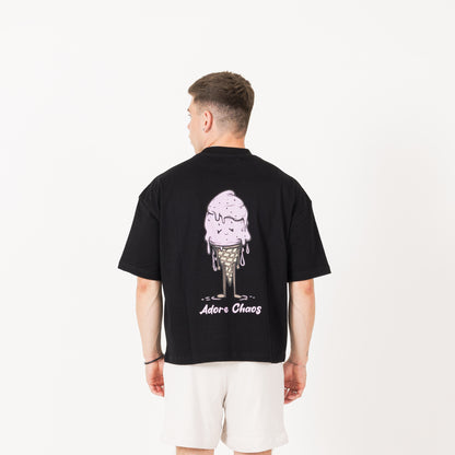 Ice Cream T-Shirt - Black / Pink