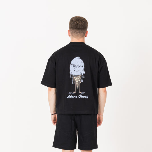 Ice Cream T-Shirt - Black / Blue