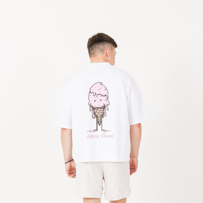 Ice Cream T-Shirt - White / Pink