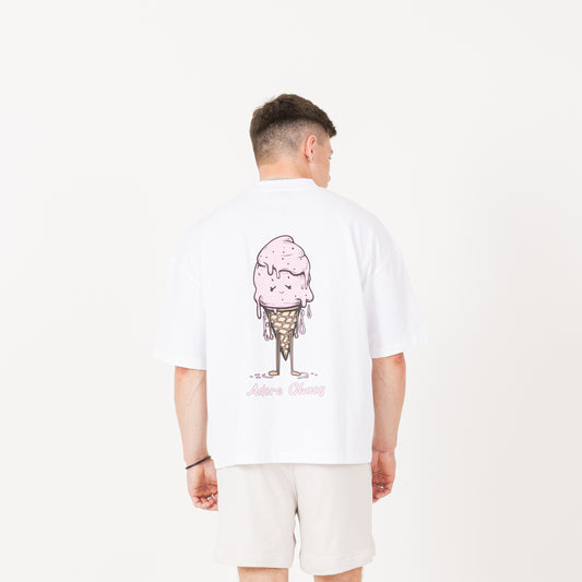 Ice Cream T-Shirt - White / Pink