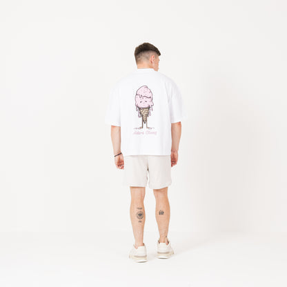 Ice Cream T-Shirt - White / Pink